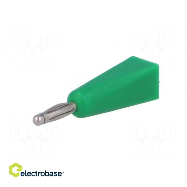 Plug | 2mm banana | 5A | green | Mounting: on cable фото 2