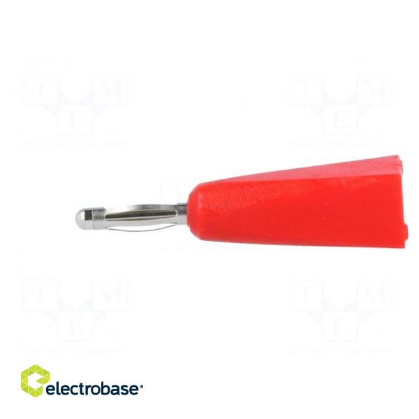 Plug | 2mm banana | 5A | red | Mounting: on cable image 3