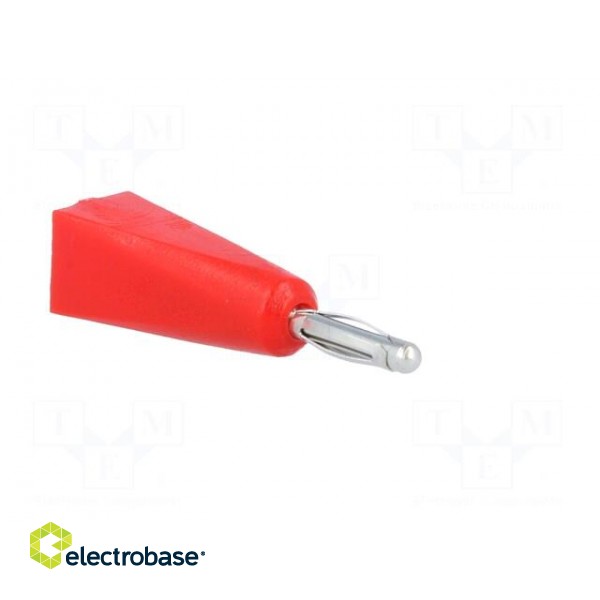 Plug | 2mm banana | 5A | red | Mounting: on cable фото 8