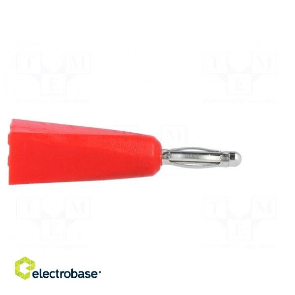 Plug | 2mm banana | 5A | red | Mounting: on cable фото 7