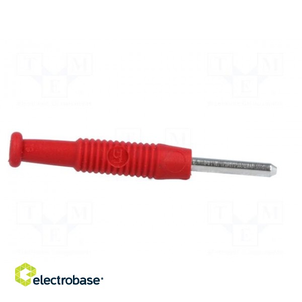 Plug | 2mm banana | 6A | 60VDC | red | Plating: nickel plated | -25÷60°C image 7