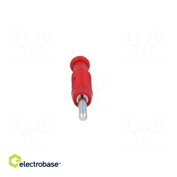 Plug | 2mm banana | 6A | 60VDC | red | Plating: nickel plated | -25÷60°C фото 9