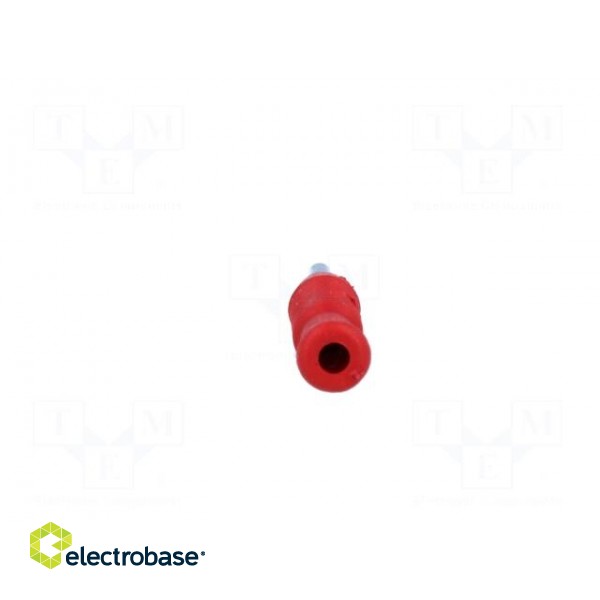 Plug | 2mm banana | 6A | 60VDC | red | Plating: nickel plated | -25÷60°C paveikslėlis 5