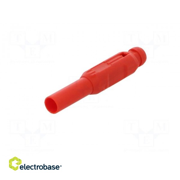 Plug | 2mm banana | red | gold-plated | Insulation: polyamide | Ø: 2.1mm image 3