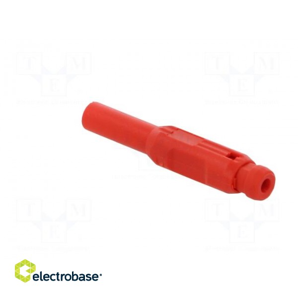 Plug | 2mm banana | red | gold-plated | Insulation: polyamide | Ø: 2.1mm image 5