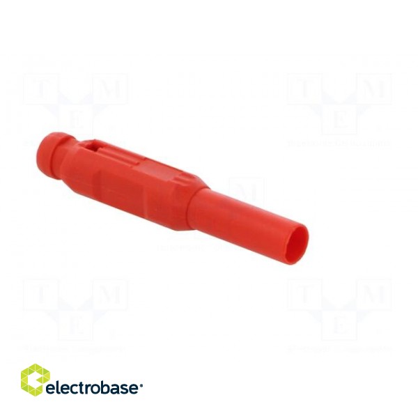 Plug | 2mm banana | red | gold-plated | Insulation: polyamide | Ø: 2.1mm image 9