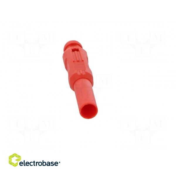 Plug | 2mm banana | red | gold-plated | Insulation: polyamide | Ø: 2.1mm фото 10