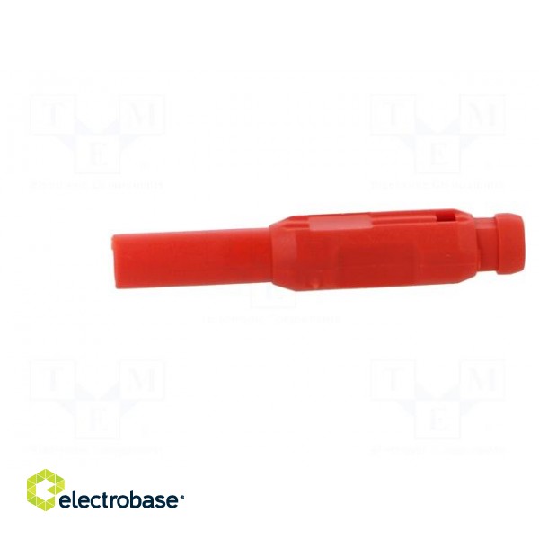 Plug | 2mm banana | red | gold-plated | Insulation: polyamide | Ø: 2.1mm фото 4