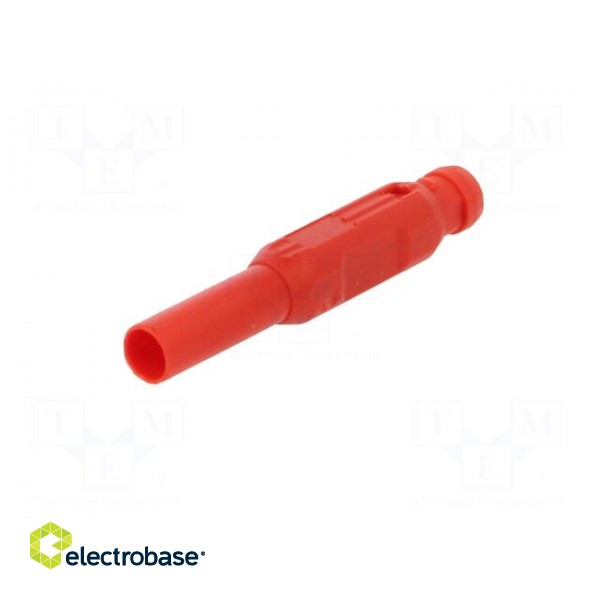 Plug | 2mm banana | red | Max.wire diam: 2.7mm | Overall len: 39.7mm image 3