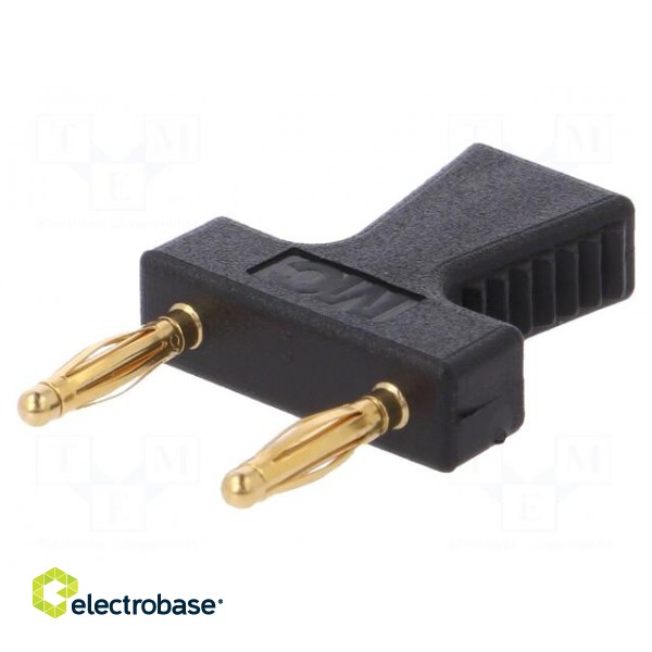 Stackable safety shunt | 10A | black | Plating: gold-plated | 30.4mm image 1