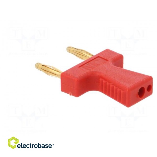 Stackable safety shunt | 10A | red | Plating: gold-plated | 30.4mm image 5