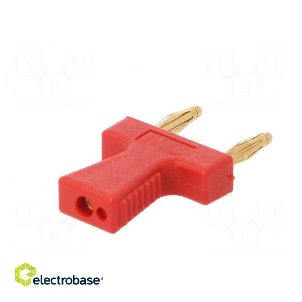 Stackable safety shunt | 10A | red | Plating: gold-plated | 30.4mm paveikslėlis 7