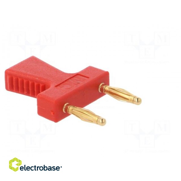 Stackable safety shunt | 2mm banana | 10A | red | gold-plated | 30.4mm image 9