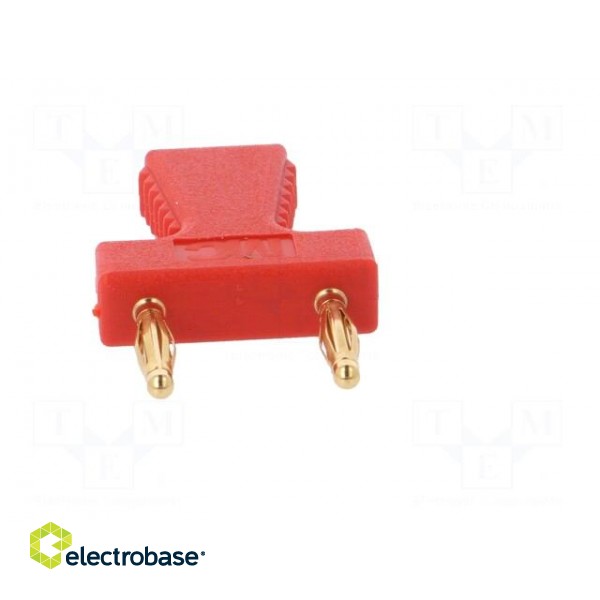Stackable safety shunt | 2mm banana | 10A | red | gold-plated | 30.4mm image 10