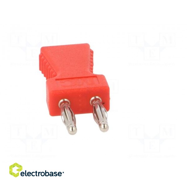 Stackable safety shunt | 2mm banana | 10A | red | nickel plated paveikslėlis 9