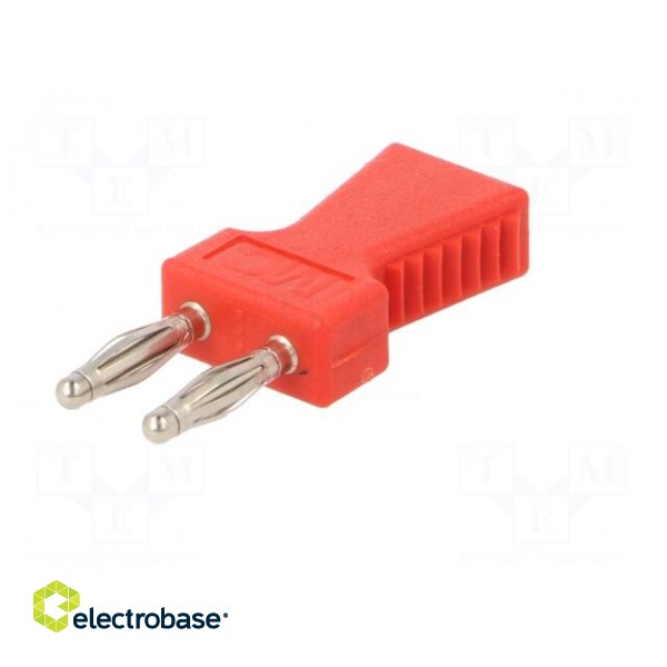Stackable safety shunt | 2mm banana | 10A | red | nickel plated image 2