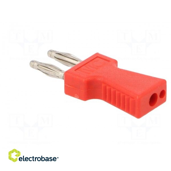Stackable safety shunt | 2mm banana | 10A | red | nickel plated image 4