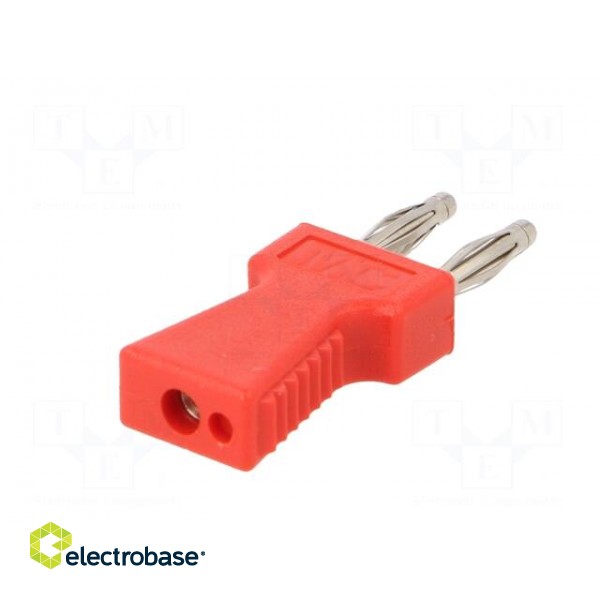 Stackable safety shunt | 2mm banana | 10A | red | nickel plated image 6