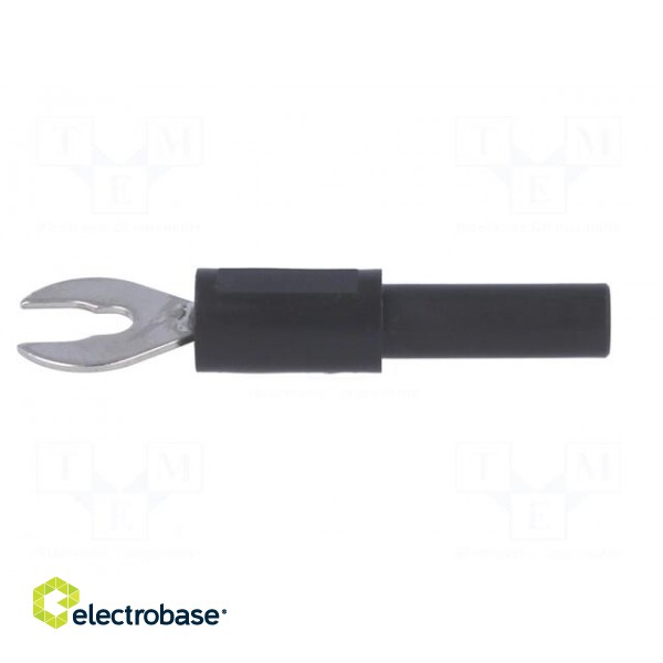 Adapter | banana 4mm socket,fork terminal | 60VDC | 36A | black | 1mΩ фото 3