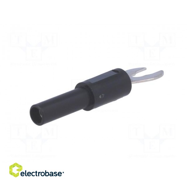 Adapter | banana 4mm socket,fork terminal | 60VDC | 36A | black | 1mΩ paveikslėlis 6