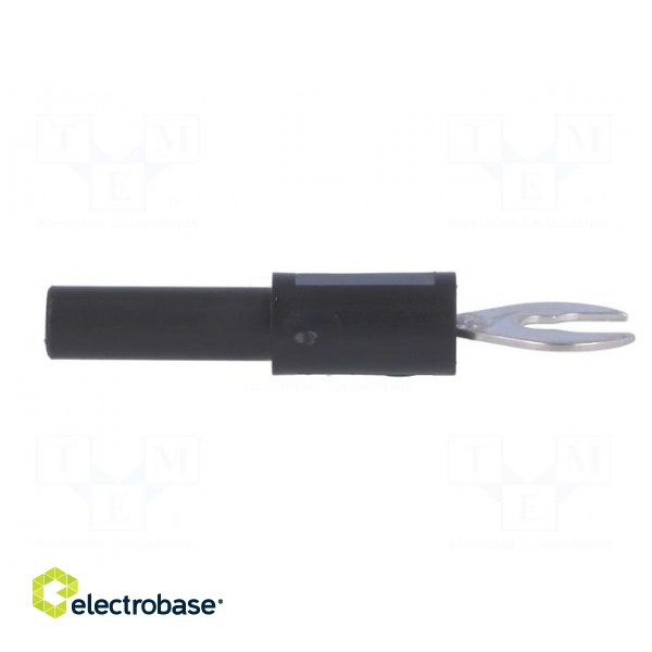 Adapter | banana 4mm socket,fork terminal | 60VDC | 36A | black | 1mΩ фото 7