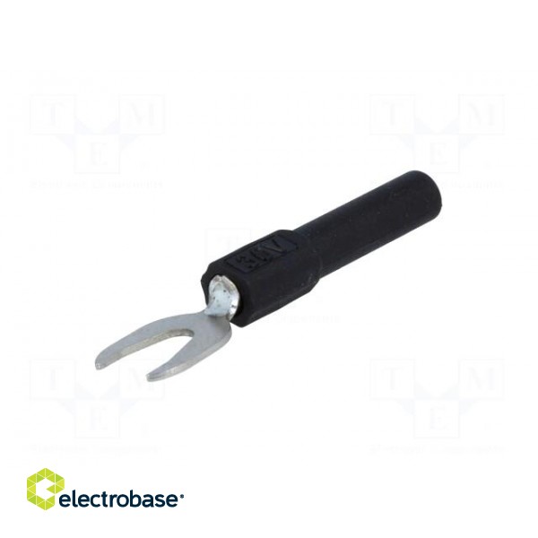 Adapter | banana 4mm socket,fork terminal | 60VDC | 36A | black | 51mm paveikslėlis 2