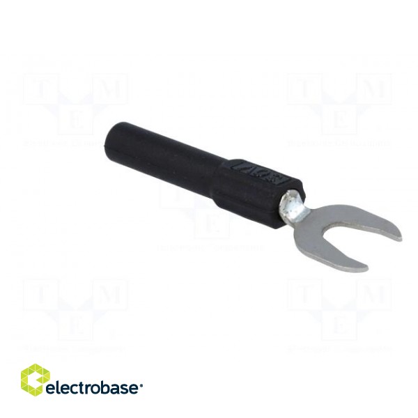 Adapter | banana 4mm socket,fork terminal | 60VDC | 36A | black | 51mm фото 8