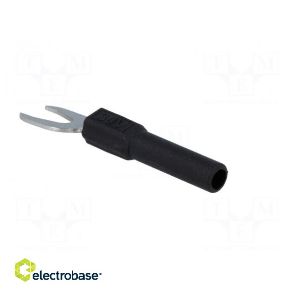 Adapter | banana 4mm socket,fork terminal | 60VDC | 36A | black | 51mm фото 4