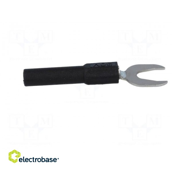 Adapter | banana 4mm socket,fork terminal | 60VDC | 36A | black | 51mm фото 7