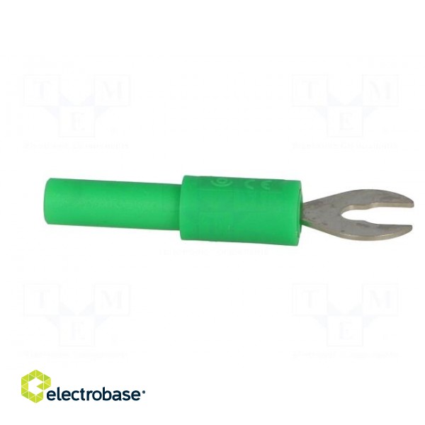 Adapter | banana 4mm socket,fork terminal | 60VDC | 36A | green | 1mΩ фото 7