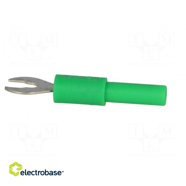 Adapter | banana 4mm socket,fork terminal | 60VDC | 36A | green | 1mΩ фото 3