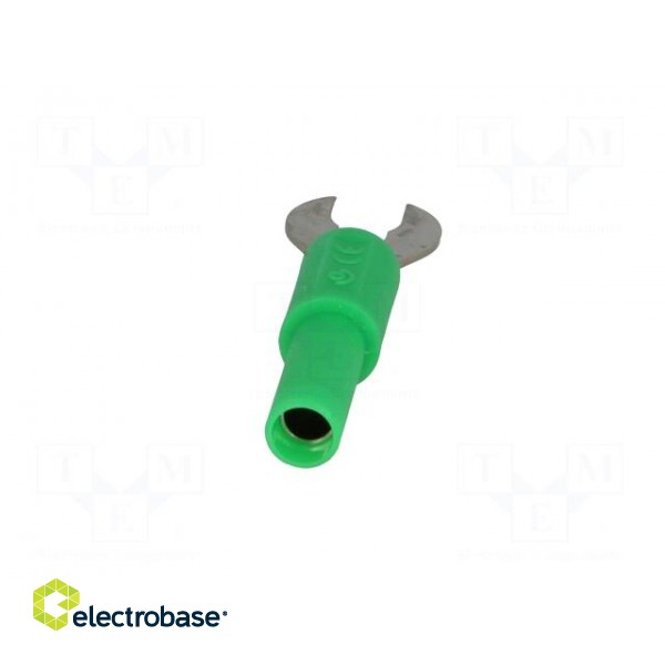 Adapter | banana 4mm socket,fork terminal | 60VDC | 36A | green | 1mΩ paveikslėlis 5