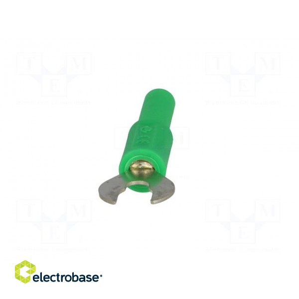 Adapter | banana 4mm socket,fork terminal | 60VDC | 36A | green | 1mΩ paveikslėlis 9