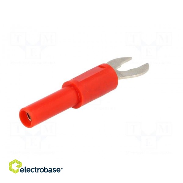 Adapter | banana 4mm socket,fork terminal | 60VDC | 36A | red | 1mΩ image 6