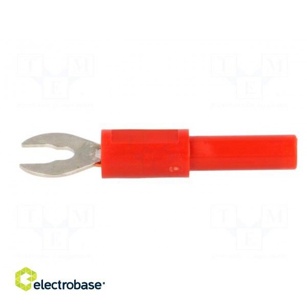 Adapter | banana 4mm socket,fork terminal | 60VDC | 36A | red | 1mΩ image 3