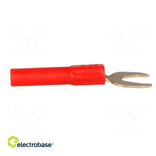 Adapter | banana 4mm socket,fork terminal | 60VDC | 36A | red | 51mm paveikslėlis 7
