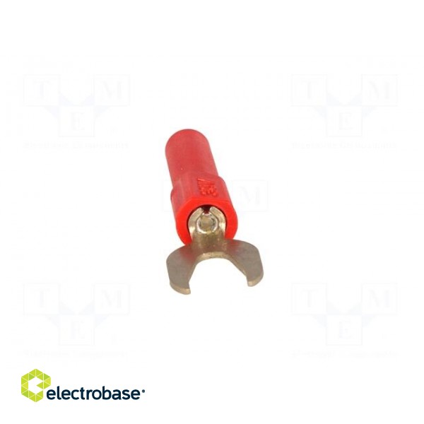 Adapter | banana 4mm socket,fork terminal | 60VDC | 36A | red | 51mm paveikslėlis 9