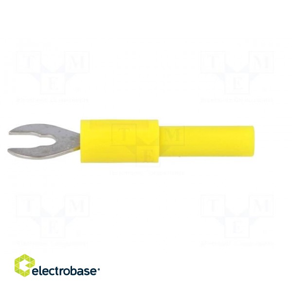 Adapter | banana 4mm socket,fork terminal | 60VDC | 36A | yellow фото 3