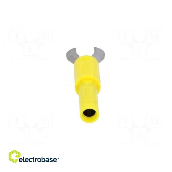 Adapter | banana 4mm socket,fork terminal | 60VDC | 36A | yellow фото 5