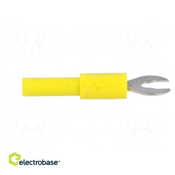 Adapter | banana 4mm socket,fork terminal | 60VDC | 36A | yellow фото 7