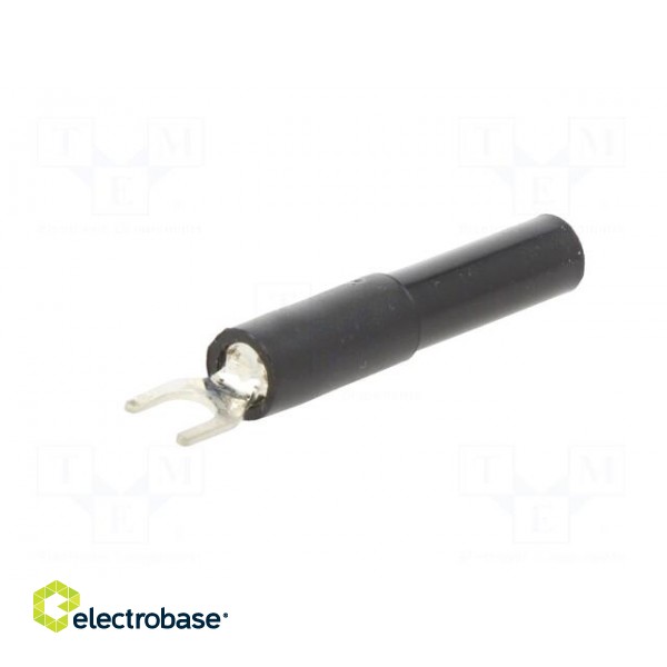 Plug | fork terminals | 60VDC | 36A | black | 4.5mm | Contacts: brass фото 2