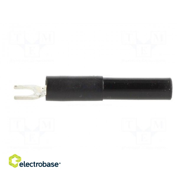 Plug | fork terminals | 60VDC | 36A | black | 4.5mm | Contacts: brass фото 3