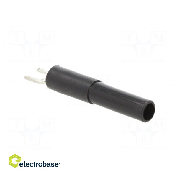 Plug | fork terminals | 60VDC | 36A | black | 4.5mm | Contacts: brass image 4
