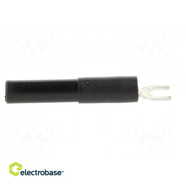 Plug | fork terminals | 60VDC | 36A | black | 4.5mm | Contacts: brass фото 7