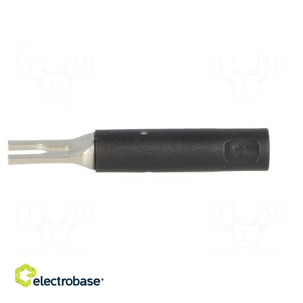 Plug | fork terminals | 1kVDC | 20A | black | 37mm | 10mΩ фото 3