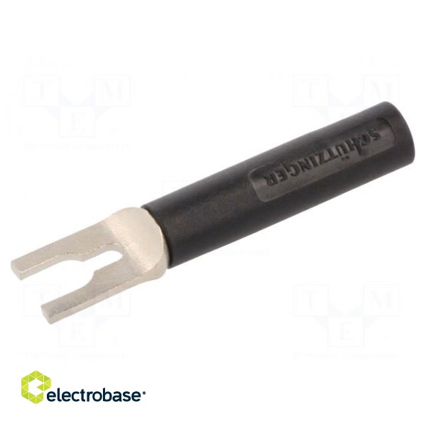 Plug | fork terminals | 20A | black | Overall len: 37mm | Ømax: 4.2mm image 1