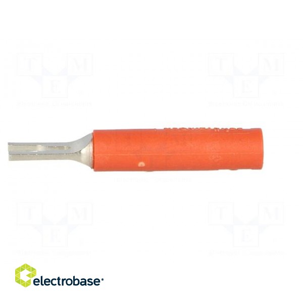 Plug | fork terminals | 1kVDC | 20A | red | 37mm | Plating: nickel plated фото 3