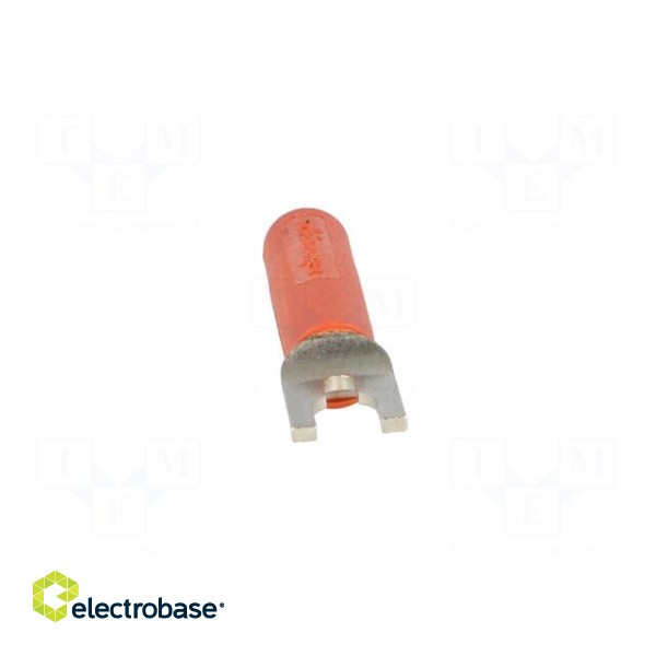 Plug | fork terminals | 1kVDC | 20A | red | 37mm | Plating: nickel plated фото 9