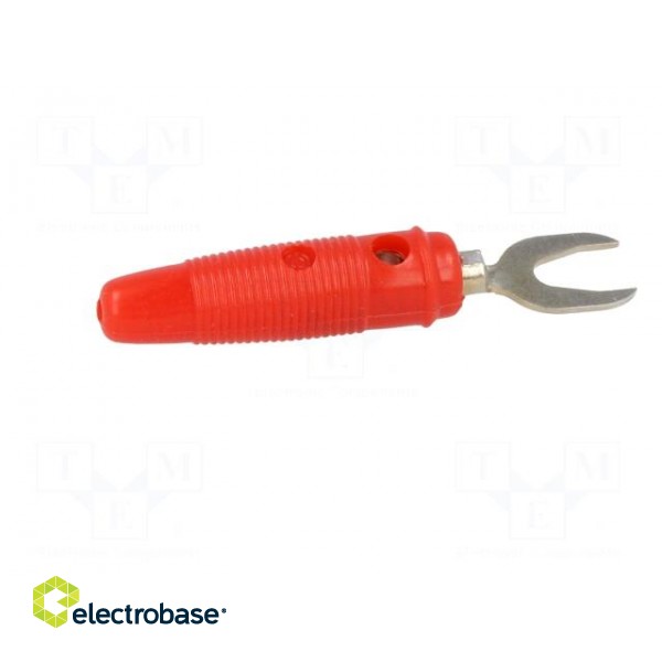Plug | fork terminals | 500VDC | 10A | red | Overall len: 59.2mm | 2.5mm2 image 7