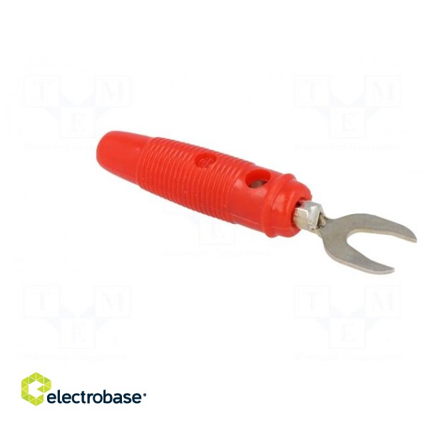 Plug | fork terminals | 500VDC | 10A | red | Overall len: 59.2mm | 2.5mm2 image 8